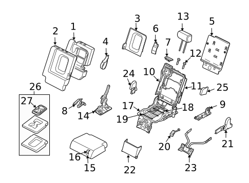 Second Row Seats for 2004 Nissan Pathfinder Armada #1
