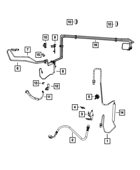 Hydraulic Control Unit, Brake Tubes and Hoses for 2018 Chrysler 300 #1