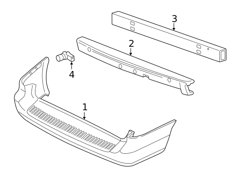 Bumper & Components - Rear for 2004 Mercury Monterey #0