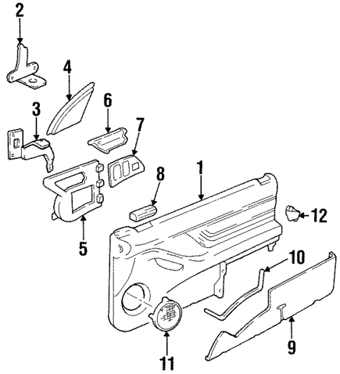 Interior Trim - Front Door for 1995 Oldsmobile Achieva #0
