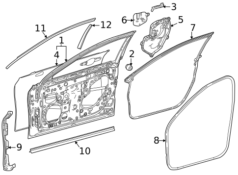 Door & Components for 2025 Toyota Mirai #1