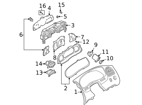 Instruments & Gauges for 2002 Mazda B3000 #0