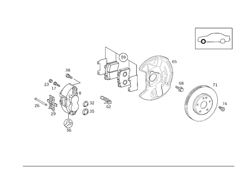 Front Wheel Brake for 1998 Mercedes-Benz E430 #3