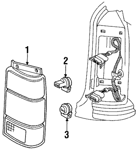 Tail Lamps for 1991 Mazda Navajo #0