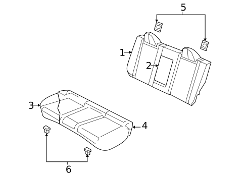 Rear Seat Components for 2007 Chrysler Sebring #0