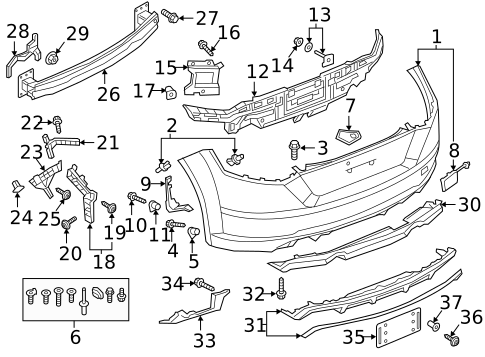 Bumper & Components - Rear for 2018 Audi TTS Quattro #0