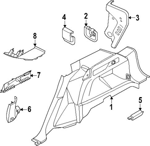 Interior Trim - Quarter Panels for 2025 Lincoln Nautilus #1