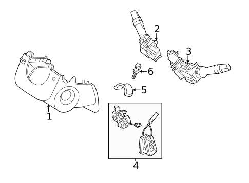 Shroud, Switches & Levers for 2014 Kia Forte Koup #1