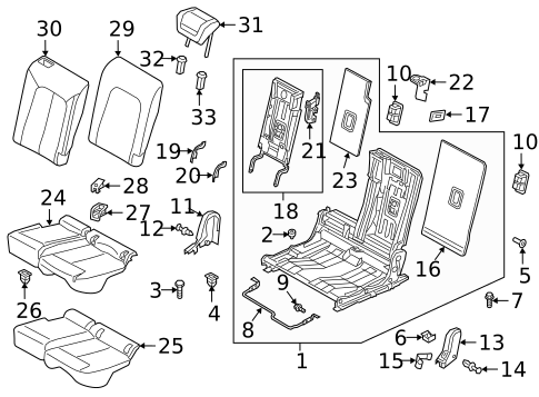 Rear Seat Components for 2025 Audi Q3 #0