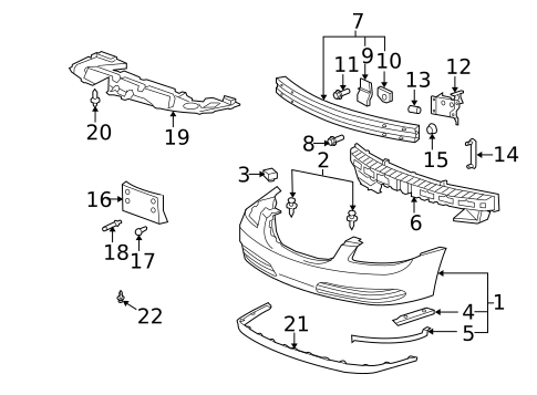 Bumper & Components - Front for 2006 Buick Lucerne #0