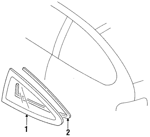 Glass & Hardware for 1997 Ford Aspire #0