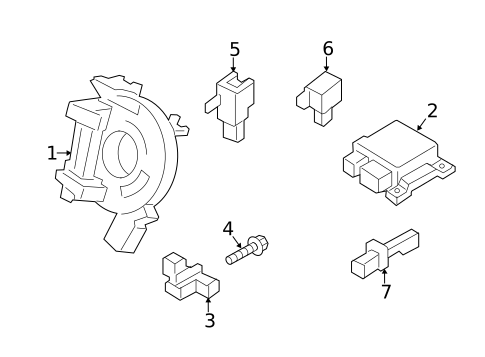 Air Bag Components for 2014 Lincoln MKZ #1