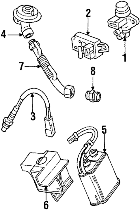 Emission Components for 1995 Ford Crown Victoria #0