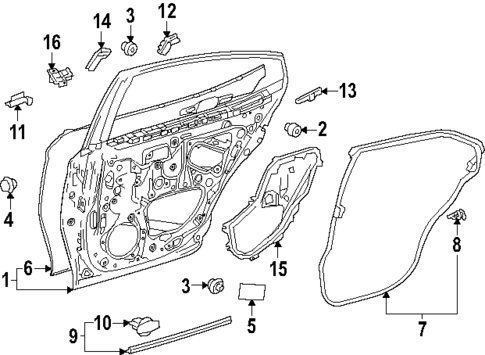 Door & Components for 2025 Toyota Camry #1