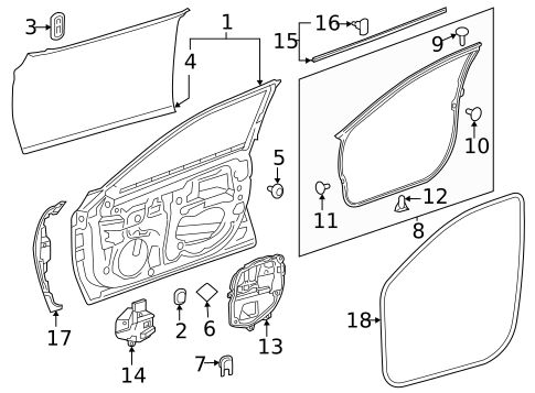 Door & Components for 2025 Lexus ES300h #1