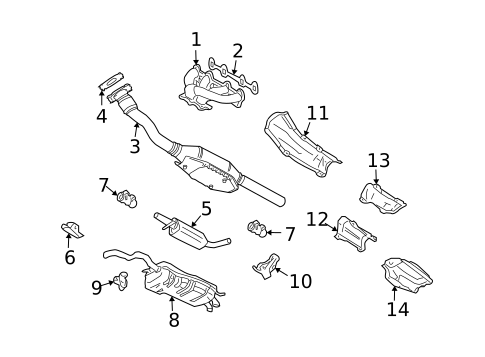 Exhaust Components for 2003 Volkswagen Beetle #1