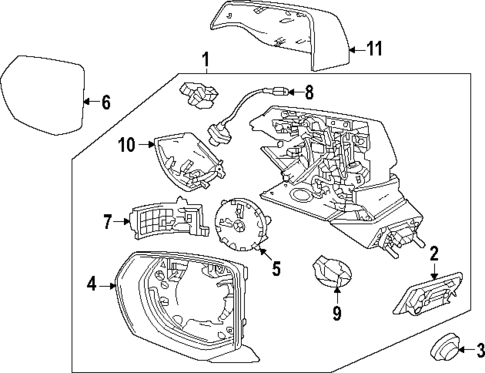 Outside Mirrors for 2022 GMC Yukon #1