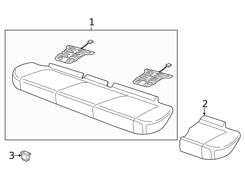 Rear Seat Components for 2014 Volkswagen CC #1
