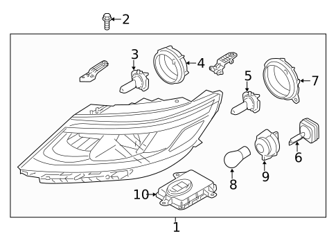 Headlamp Components for 2014 Kia Sorento #0