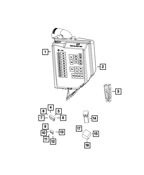 Power Distribution Center, Fuse Block, Junction Block, Relays and Fuses for 2015 Fiat 500 #0