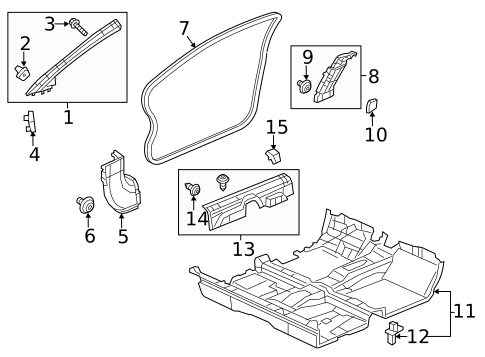 Interior Trim - Pillars for 2015 Honda Civic #1