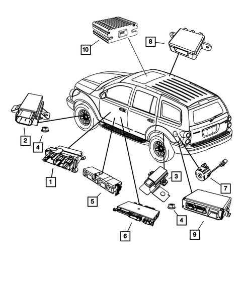 Keys, Modules and Engine Controllers for 2008 Chrysler Aspen #0