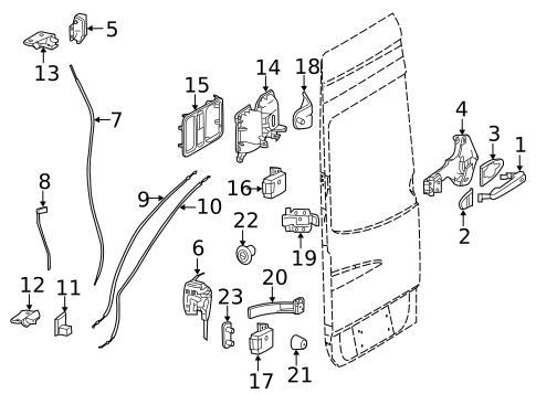 Lock & Hardware for 2010 Mercedes-Benz Sprinter 2500 #2