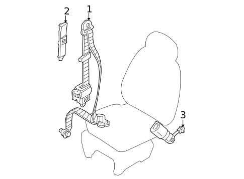 Seat Belt for 2010 Kia Sedona #1