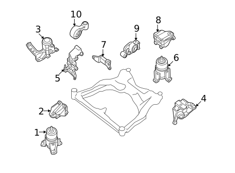 Engine & Trans Mounting for 2019 Nissan Maxima #5