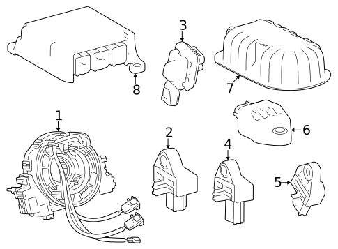 Air Bag Components for 2025 Lexus LX700h #2