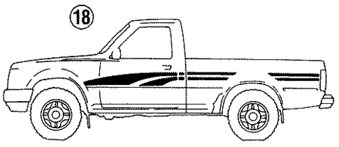 Stripe Tape for 1991 Toyota Pickup #4