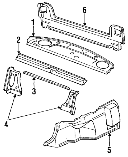 Interior Trim - Rear Body for 1990 Honda Accord #0