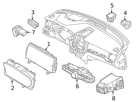 Cluster & Switches for 2019 Volvo XC90 #4