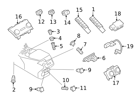 Console for 2020 Jaguar I-Pace #1