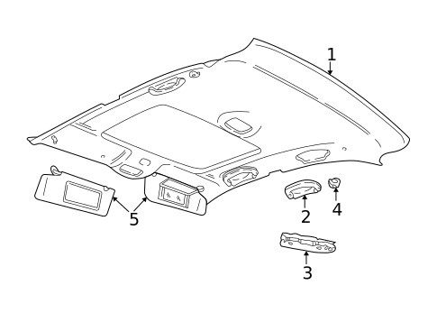 Interior Trim - Roof for 2003 Chrysler Sebring #1
