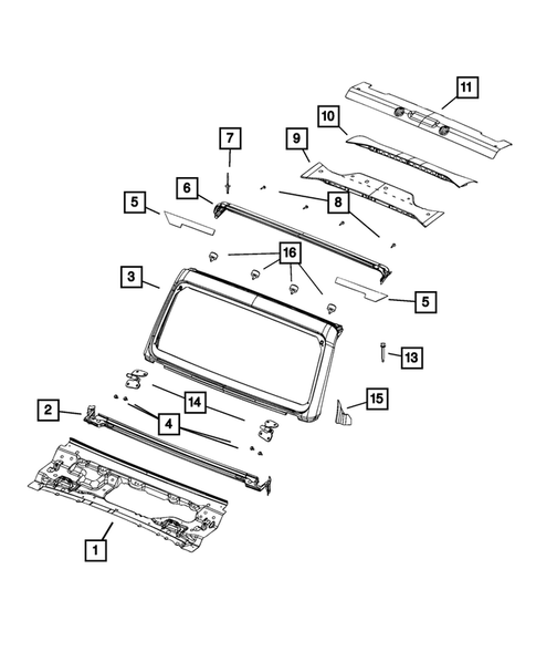 Aperture Panel and Pillar Supports for 2018 Jeep Wrangler #3