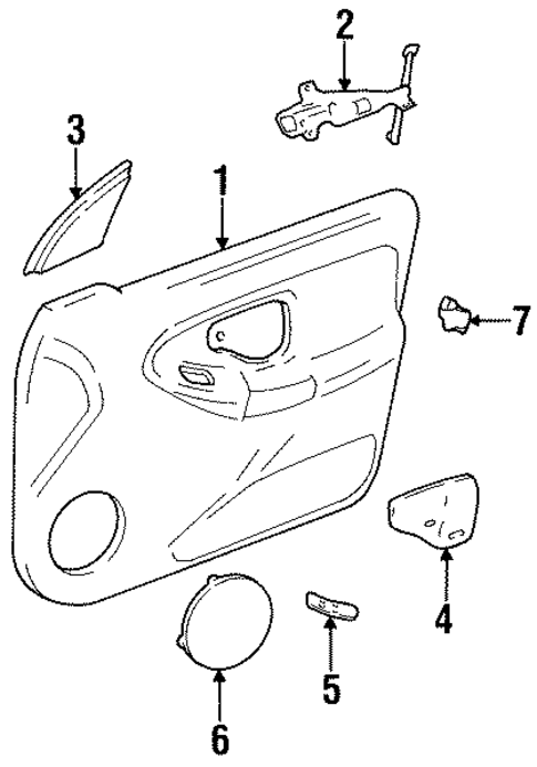Interior Trim - Front Door for 1995 Oldsmobile Achieva #2