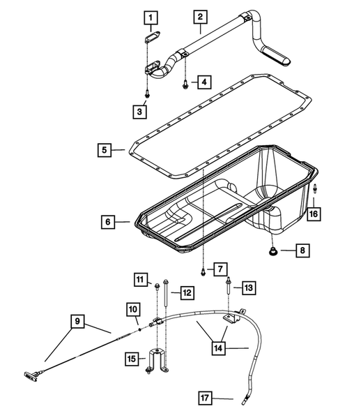 Engine Oiling, Oil Pan and Indicator (Dipstick) for 2012 Ram 3500 #0
