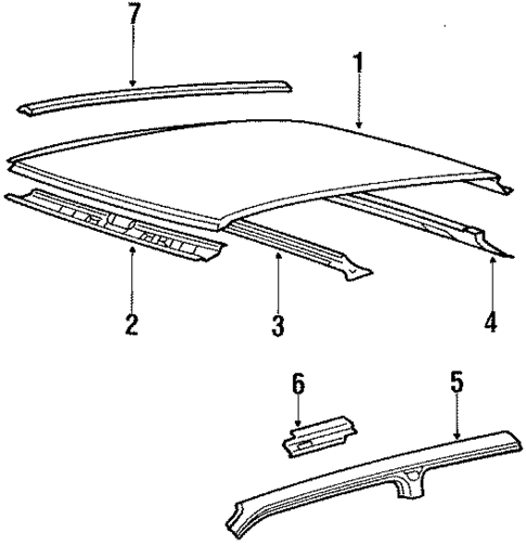 Roof & Components for 1992 Pontiac LeMans #0