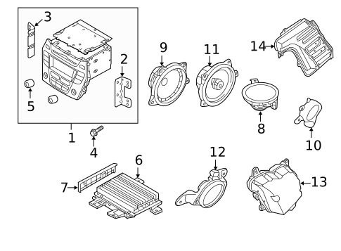 Antenna & Radio for 2019 Hyundai Santa Fe XL #1
