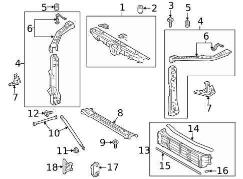 Radiator Support for 2025 Lexus ES300h #0