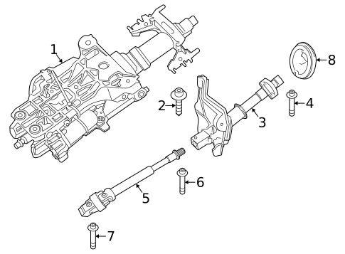 Steering Column Components for 2015 BMW 550i GT xDrive #0