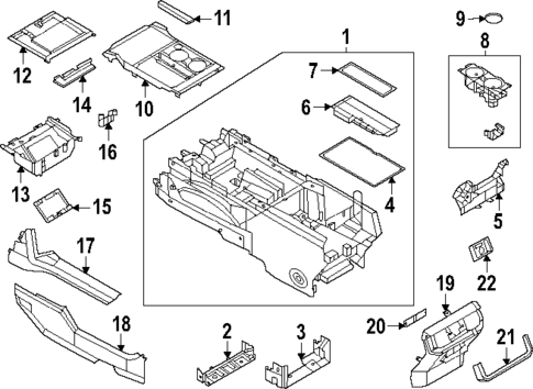 Front Console for 2025 Ford F-150 #0