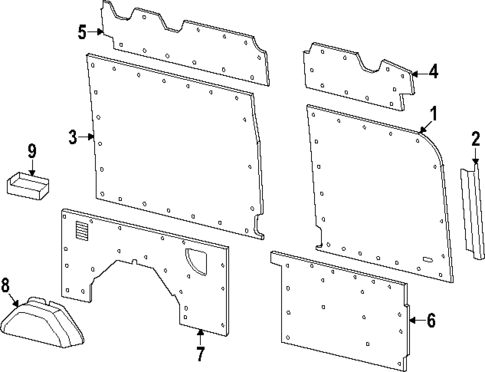 Interior Trim - Side Panel for 2025 Ford E-Transit #5