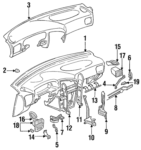 Instrument Panel for 1993 Mitsubishi Mirage #0