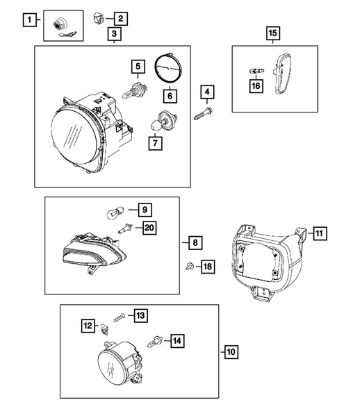 Lamps, Interior and Exterior for 2022 Jeep Renegade #0