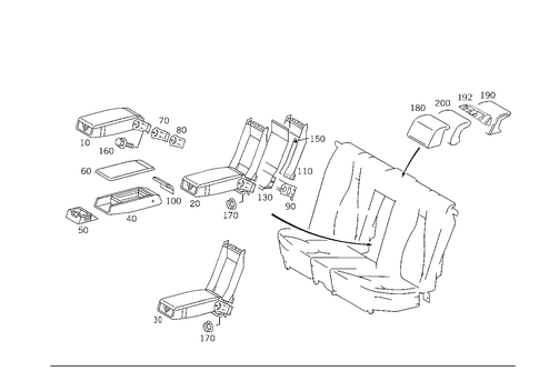 Folding Armrest, Seat Adapter for 2004 Mercedes-Benz S 430 #0