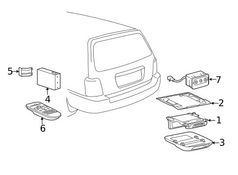 Entertainment System Components for 2007 Toyota Highlander #0