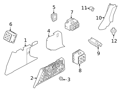 Interior Trim - Quarter Panels for 2022 Land Rover Range Rover Sport #1