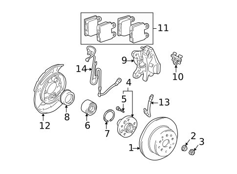 Brake Components for 2001 Lexus IS300 #0